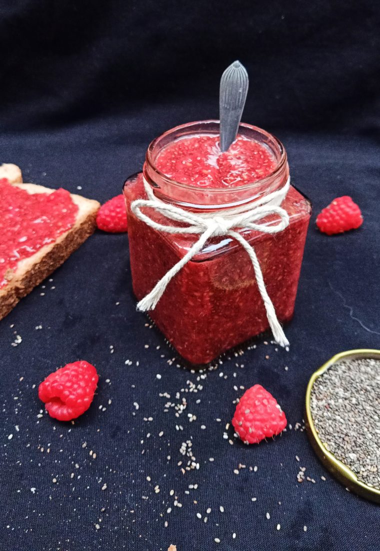 Healthy Homemade Raspberry Chia “Jam” (Keto friendly)