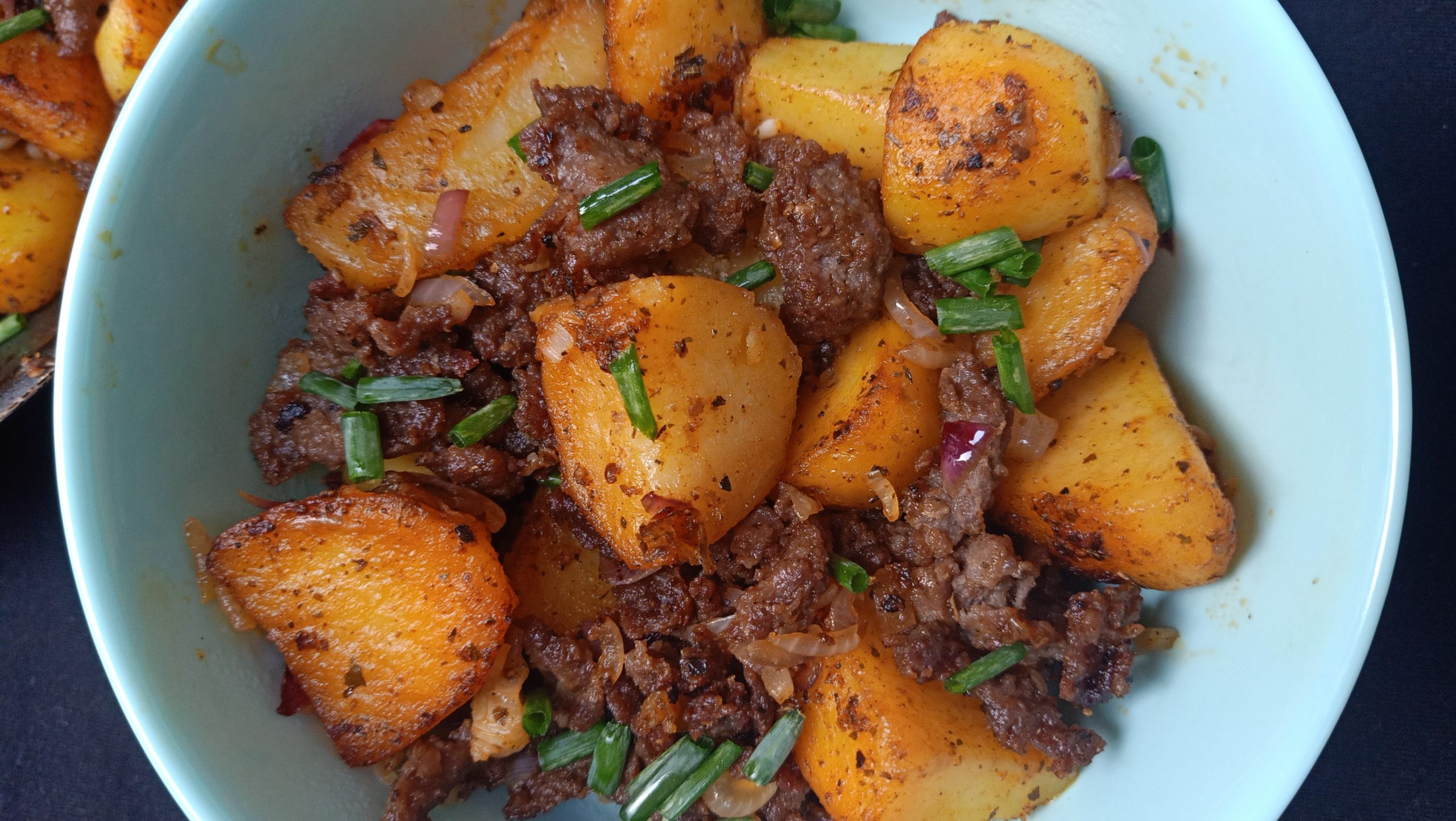 Breakfast Potatoes with Choma Sausages