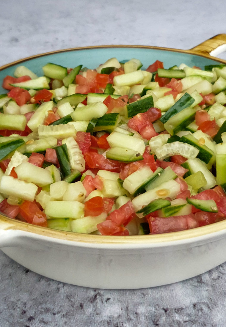 Simple cucumber tomato salad